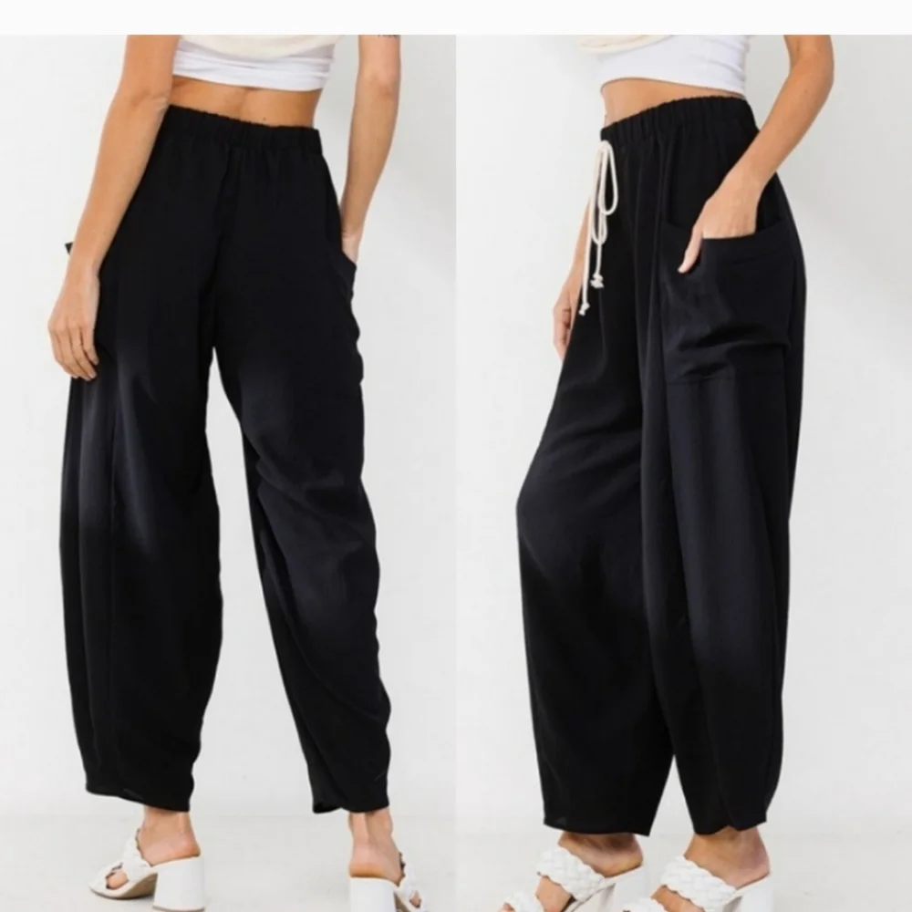 DRAWSTRING CARGO PANTS - Picture 3 of 3